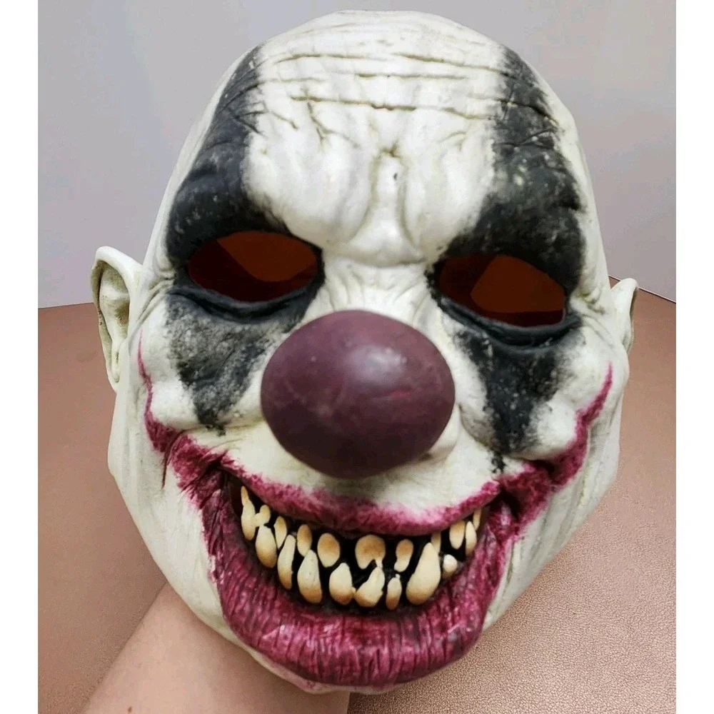 Horror Clown Mask Scary Evil Killer Halloween Cosplay Mask Creepy Scary Demon